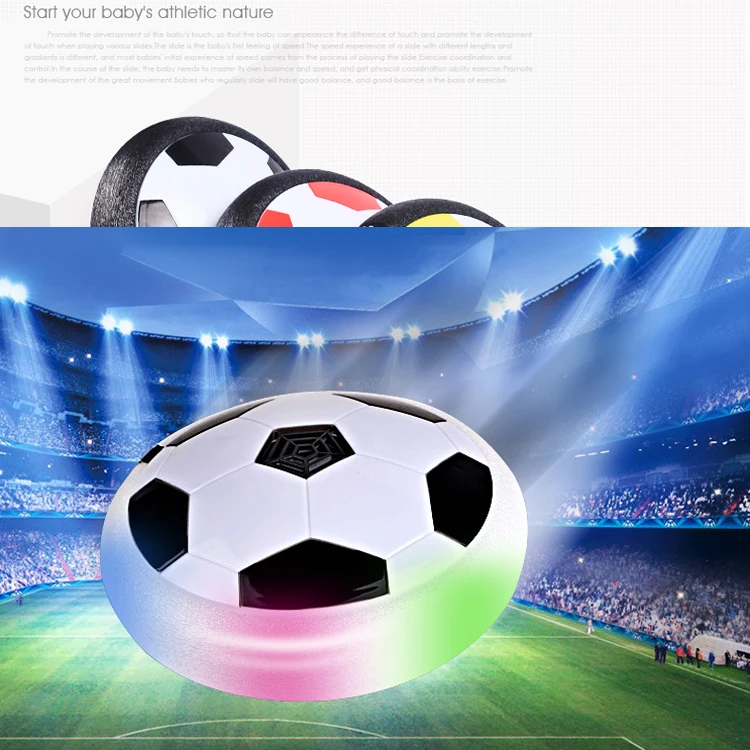 Kids most wanted Toy Indoor air soccer ball Play Set Led Light Air Power Soccer Hover Ball disk kid play toy