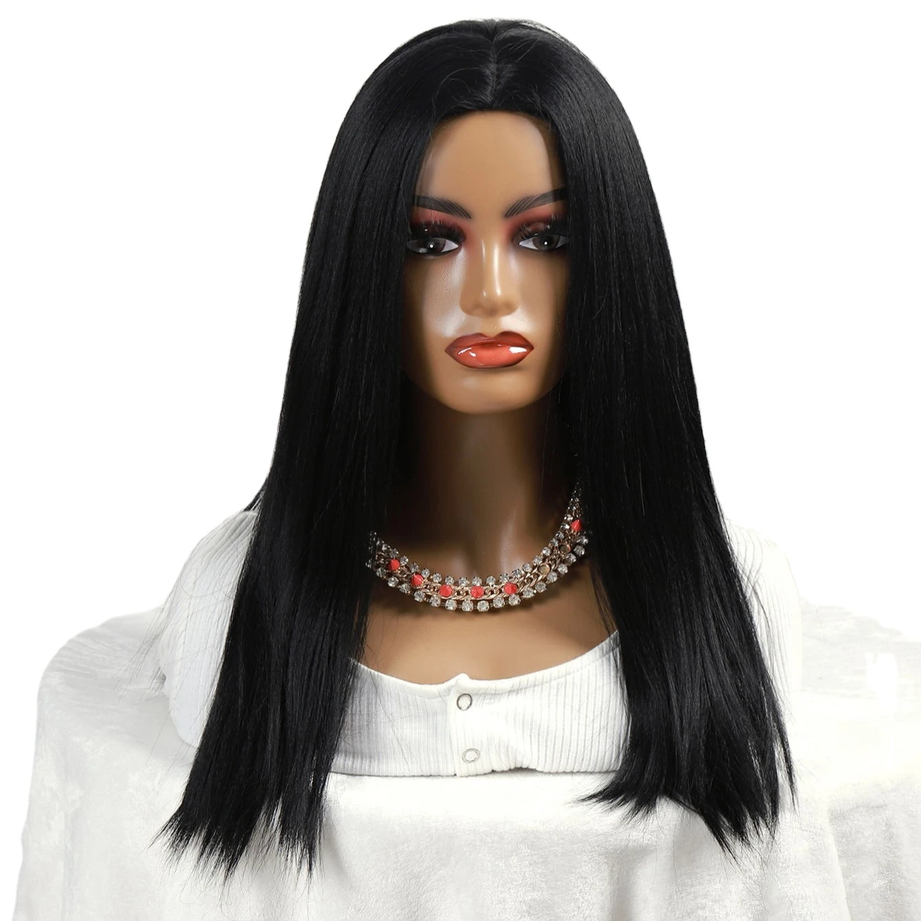 Amazon hot foreign trade chemical fiber wig high temperature silk long wig