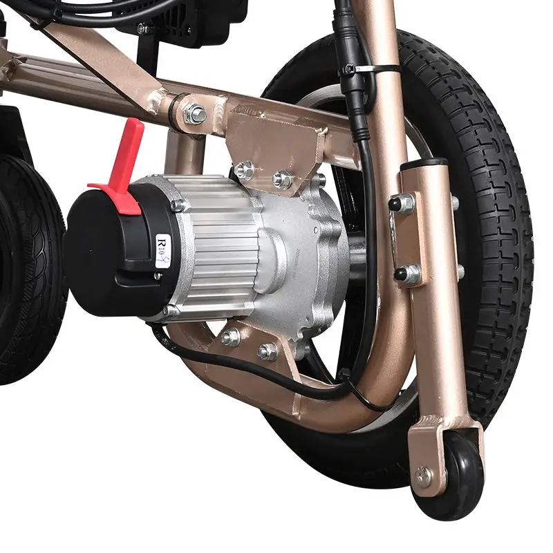 Medical Recommended Rehabilitation Electric Wheelchair Backrest Automatic Brake Mobile Scooter Folding Electric Wheelchair