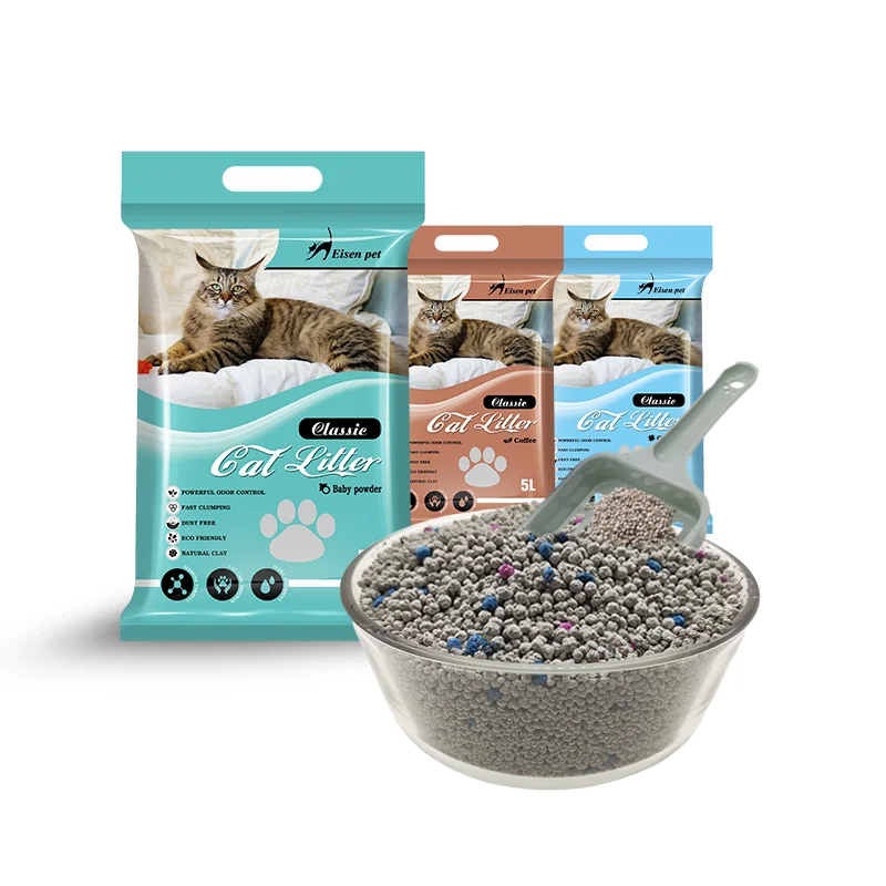 Pet Grooming Products Strong Clumping Filler For Cats 100% Natural Water Absorption Cat Litter Bentonite Factory Wholesale