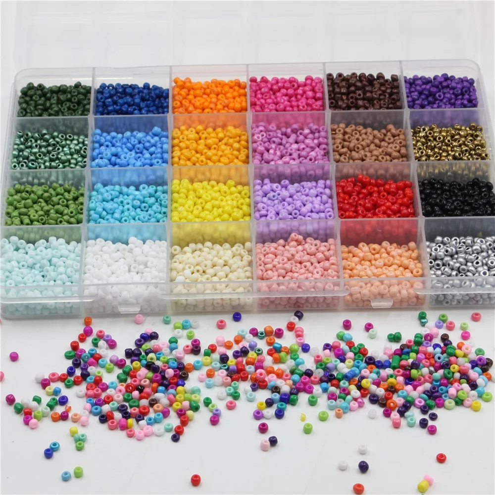 Box Set Glass Seed Beads Clay Acrylic Beads With Tools For Jewelry Making Bracelet Rings DIY Handmade Accessories Jewelry Kit