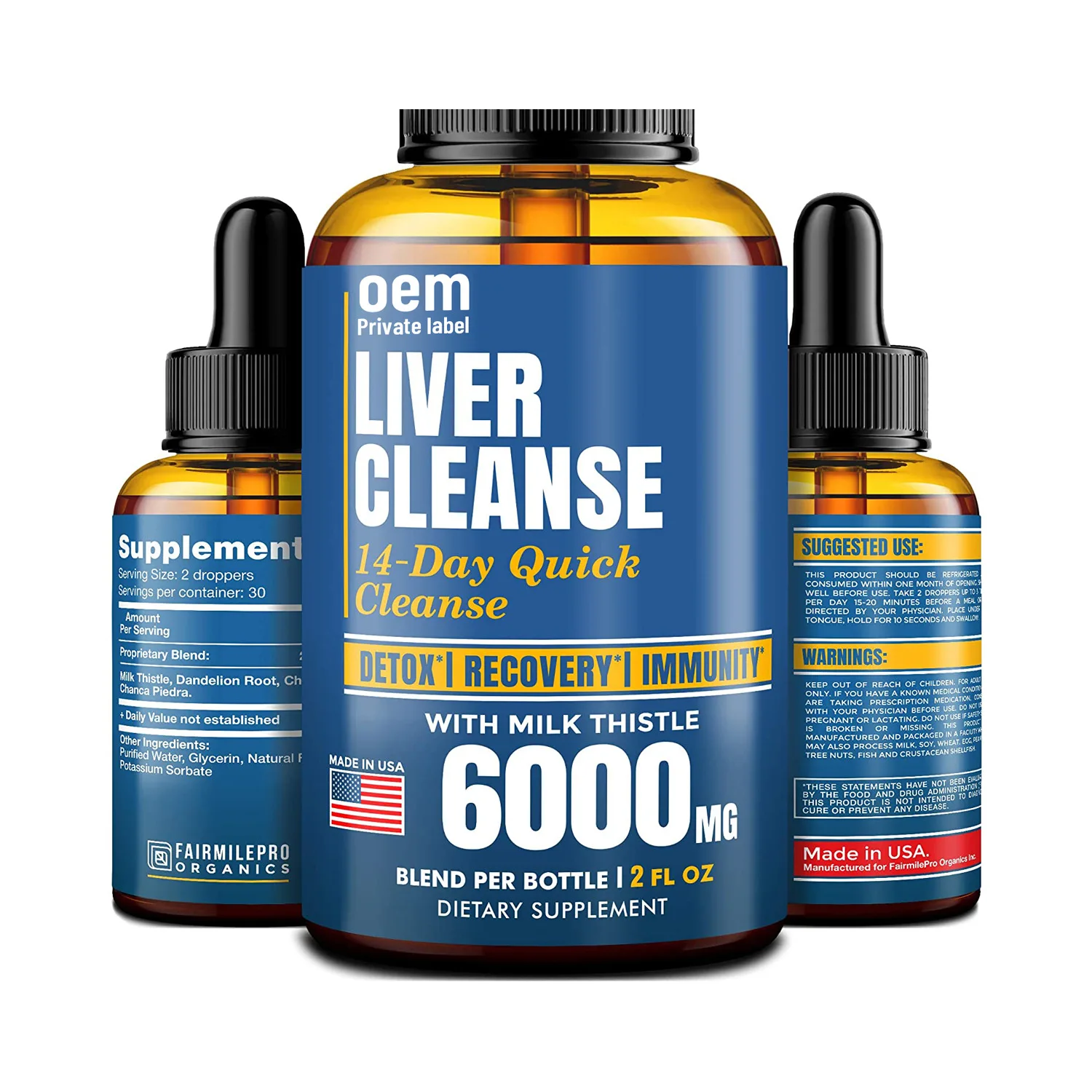 Natural Herbal Liquid Formula for Cleansing Repair & Health Liver Detox Cleanse Liquid Drops