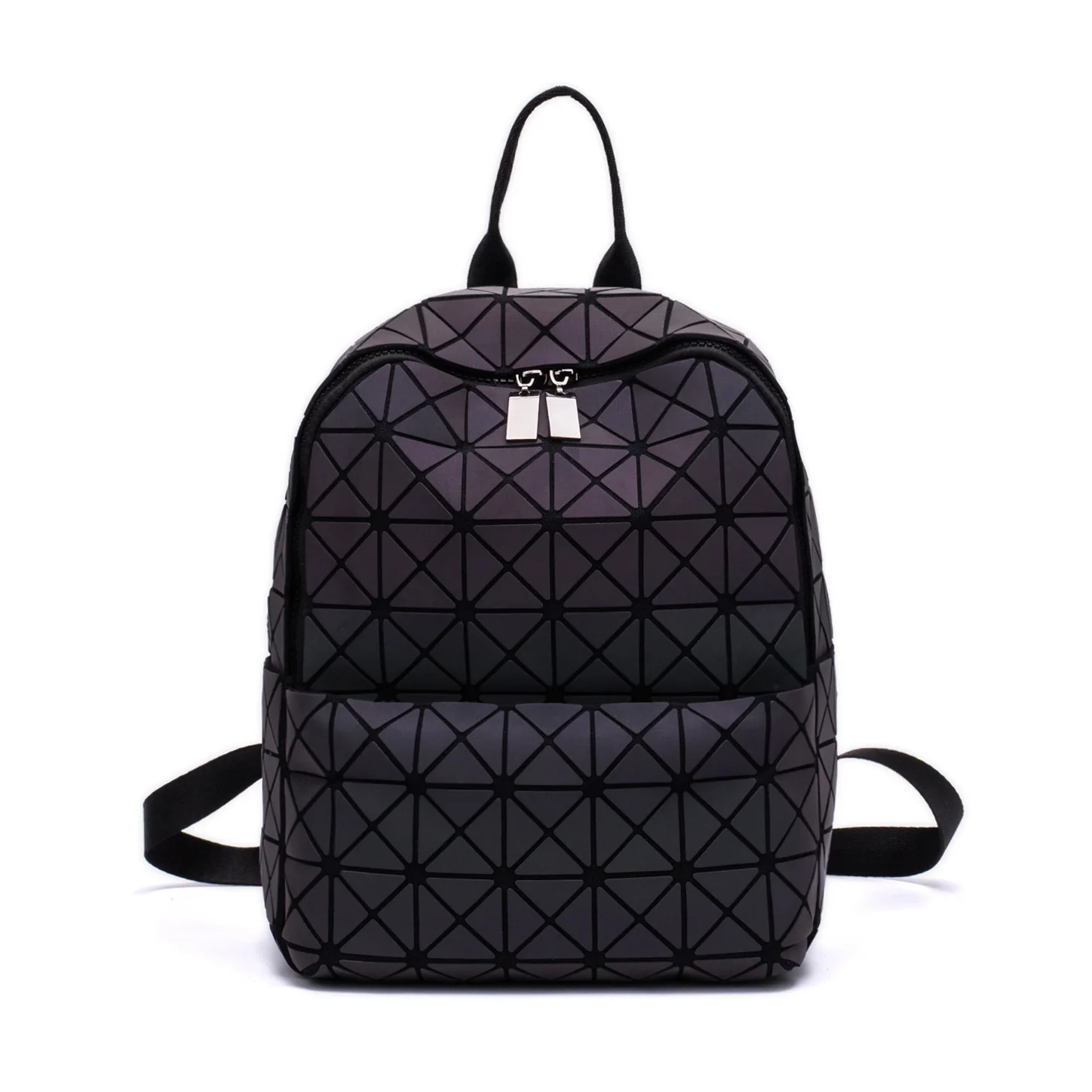 Amazon luminous geometric backpack 2022 new zipper backpack luminous geometric ladies bag
