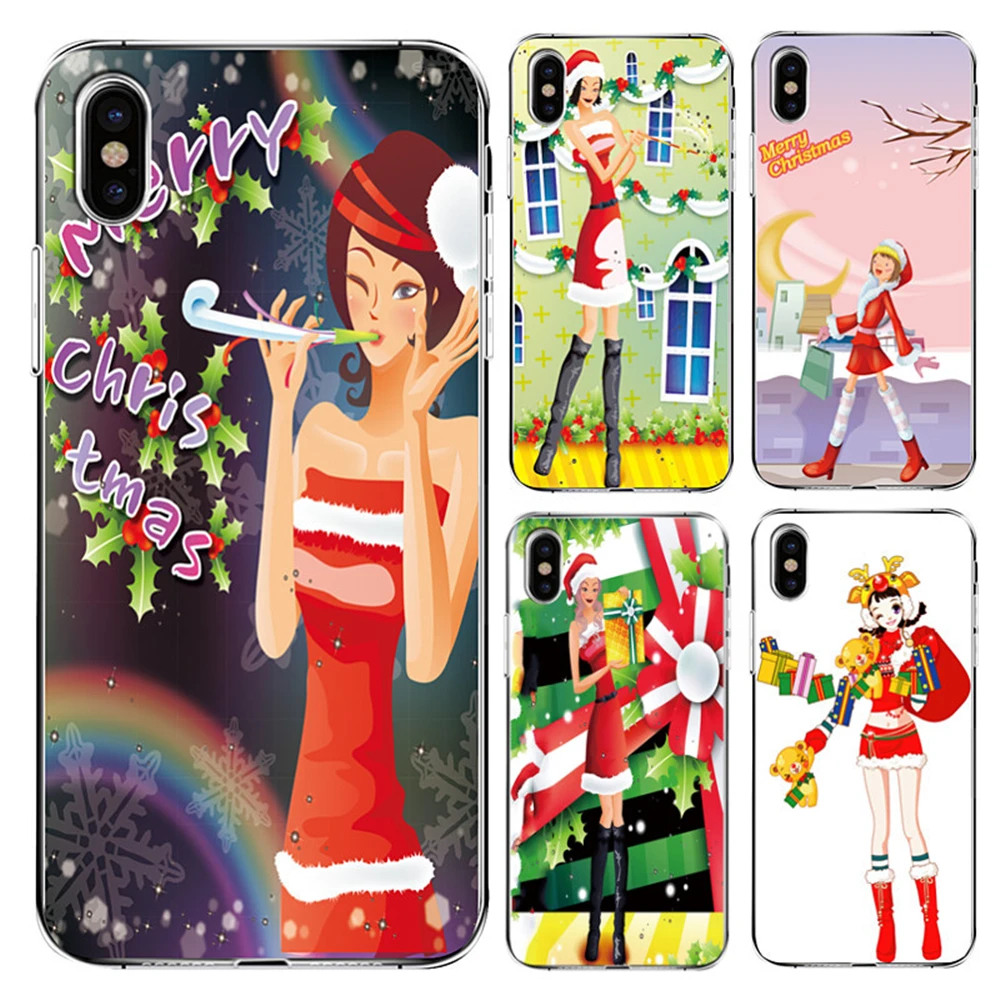Christmas tree Gift Socks Soft TPU Mobile Phone Case For iPhone XS XR
