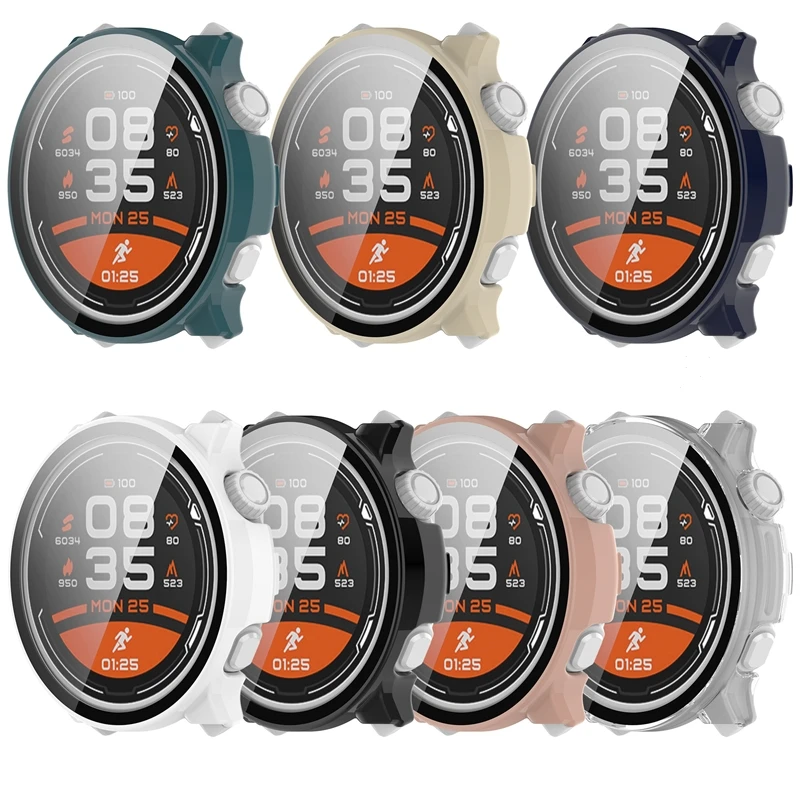 Tempered-Glass Film+Case Screen Protector Full Coverage Cover PC Anti-scratch Frame-Shell Watch Housing For Coros Pace 2