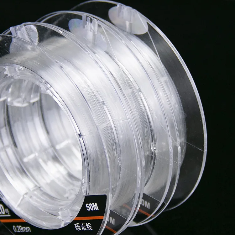 Японский импортный материал 100% углеродная рыболовная леска 100 м прозрачная 30 фунтов углеродное волокно