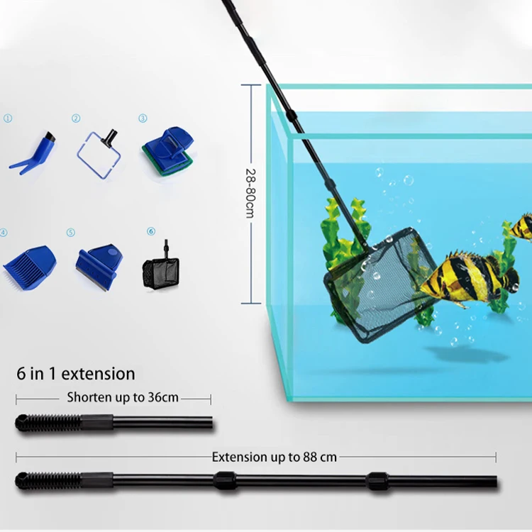  Eco Clean Fish Tank Cube аквариумный крючок для замены воды 6 в 1 телескопический Набор очистки