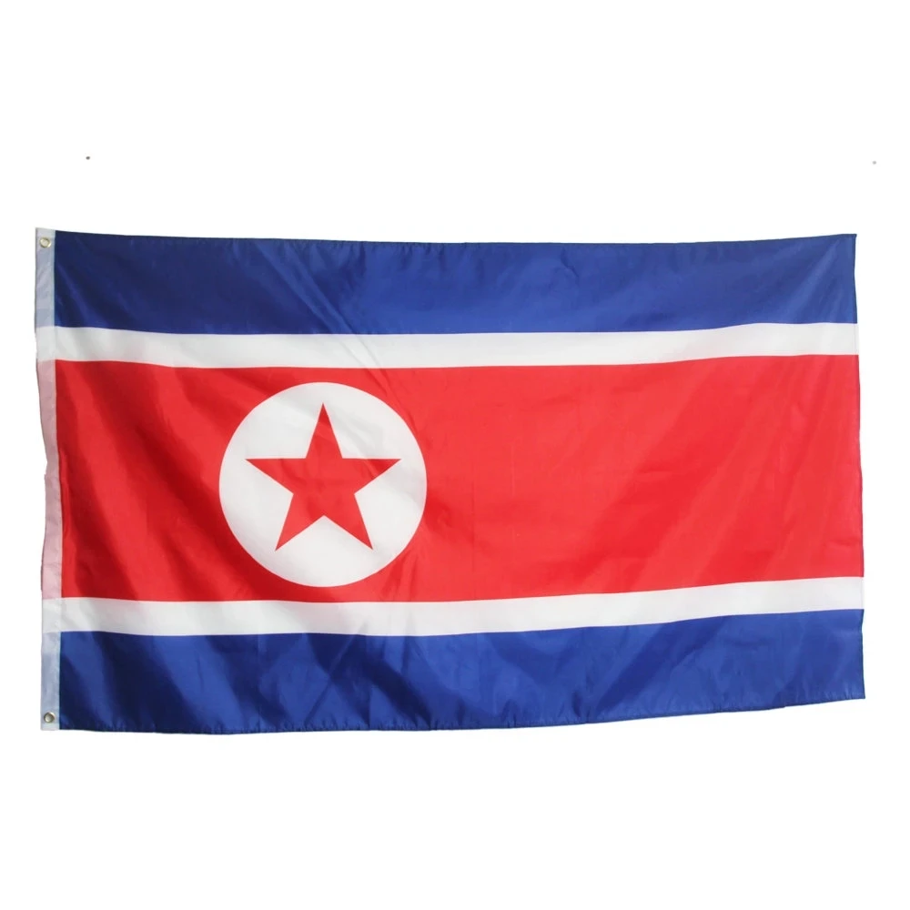 Factory Direct Sales Low price Fade Proof North Korea Flag Printing All Countries Banners North Korean Flag