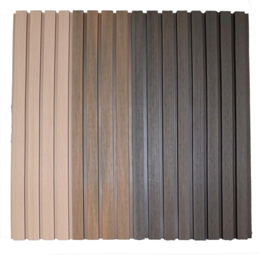 Brazil Mexico Waterproof WPC Co-extrusion Capped Fiber External Exterior Fluted Slat Wall WPC Cladding Composite Wood Wall Panel