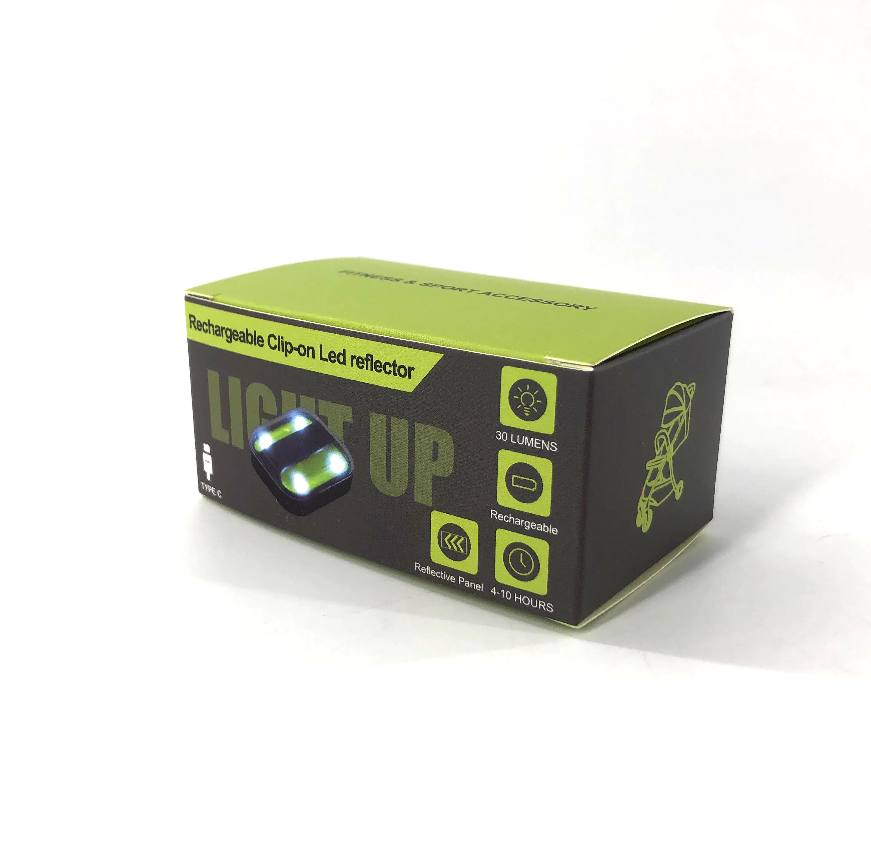  USB Rechargeable Runner Light High Visibility Cycling Led Bike light Multi Use Front Lamp Tail Rear