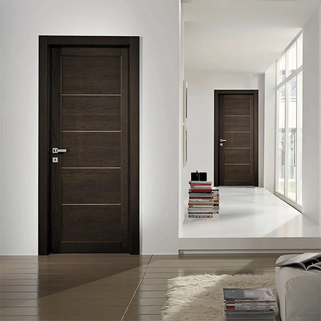 Prettywood американский современный домашний дизайн предварительно повесенные деревянные панели из орехового дерева межкомнатные двери