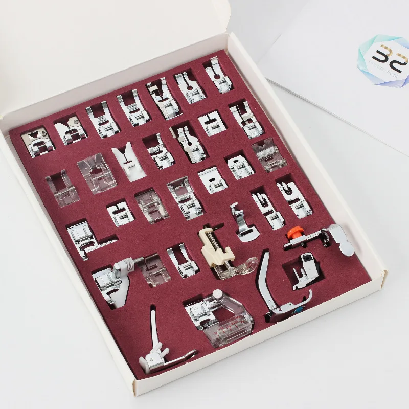 Presser Foot for Household Sewing Machines, 33-Piece Presser Foot Set with Multi-Function Sewing Accessories