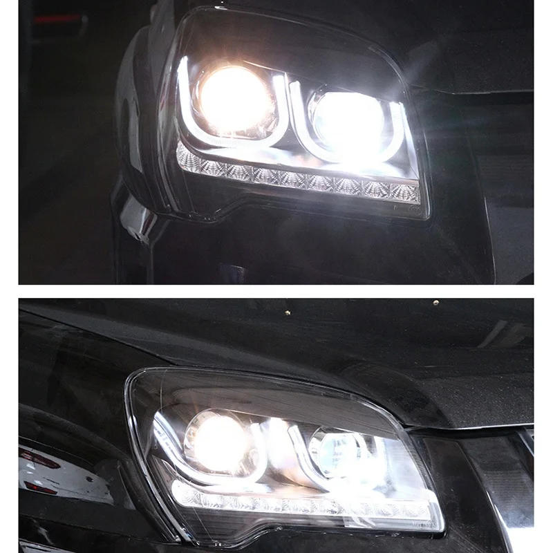 Led Headlamp Assembly Fog Lights For Kia 2007-2012 Sportage Font Headlight LED Lens Daytime Running Lamp Car Accessories