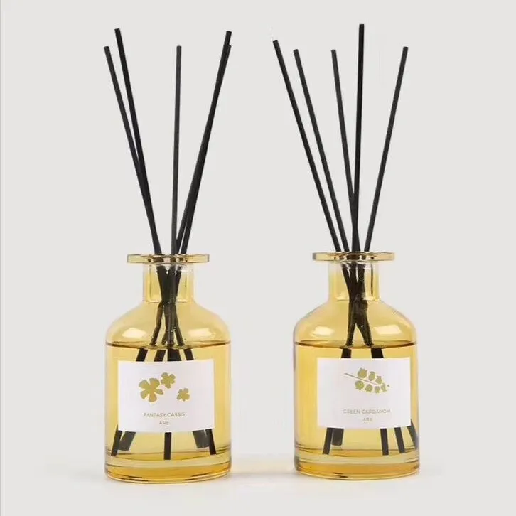 Glass  Aroma Scented Essential Oil Reed Diffusers bottle with Rattan Sticks
