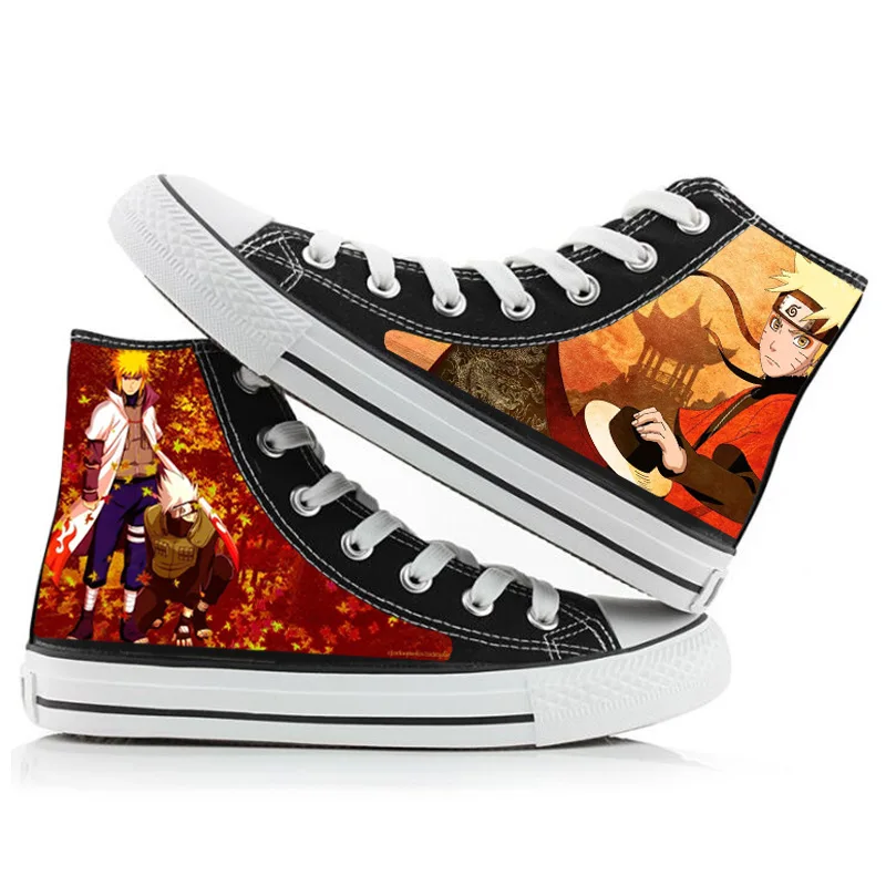 
wholesale high top couple design 2 canvas casual man naruto shoes with discount 