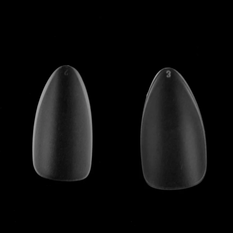 Custom logo 300Pcs/Box C Curve Nail Tips round Acrylic Full Cover Clear  nail tips