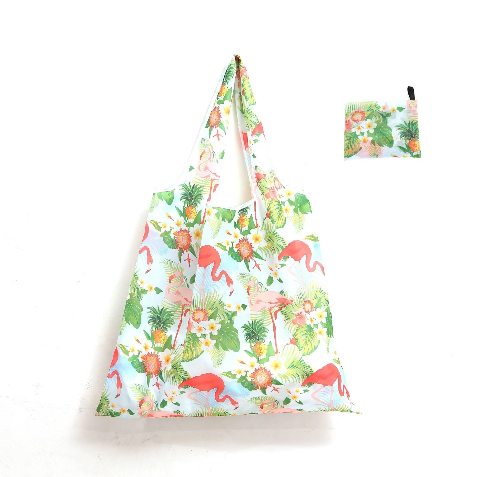 XM-ML2902 Big Size Polyester Foldable Shoulder Bag for Grocery Shopping