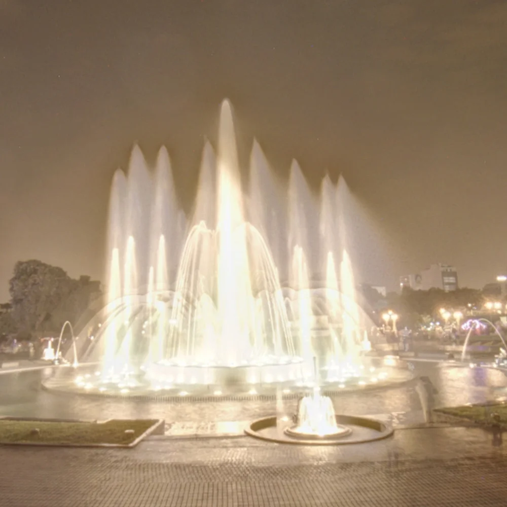 AWS Attractive Hotel Park Music Water Fountain PLC DMX512 Control Dancing Fountain Running With Music