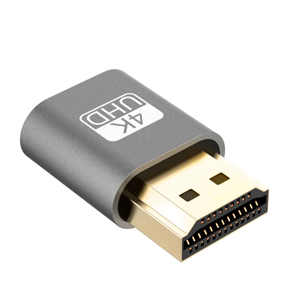 Адаптер Виртуального дисплея 4K VGA HDMI DDC EDID Подключаемая штепсельная вилка без головы эмулятор с призраком блокировочная пластина для ПК и