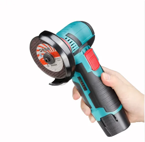 Portable 500W Brushless Mini Electric Angle Grinder Cordless Home DIY Small Polishing Machine with 2 Batteries for Cutting