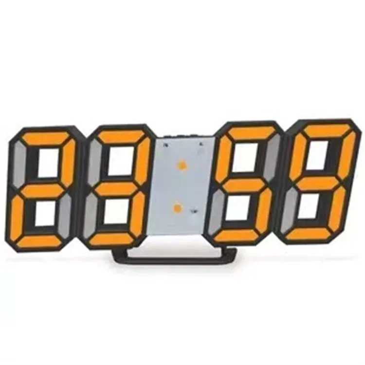 Brand led Creative wall clock decoration Simple digital 3D stereo clock Living Room wall hanging Decor Cheap plastic wall clocks