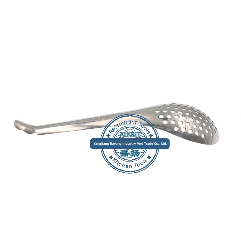 (JYKT-CS004-HZ) Stainless Steel Spherification Bar Spoons Caviar Spoon Slotted Cuisine Strainer Egg Colander