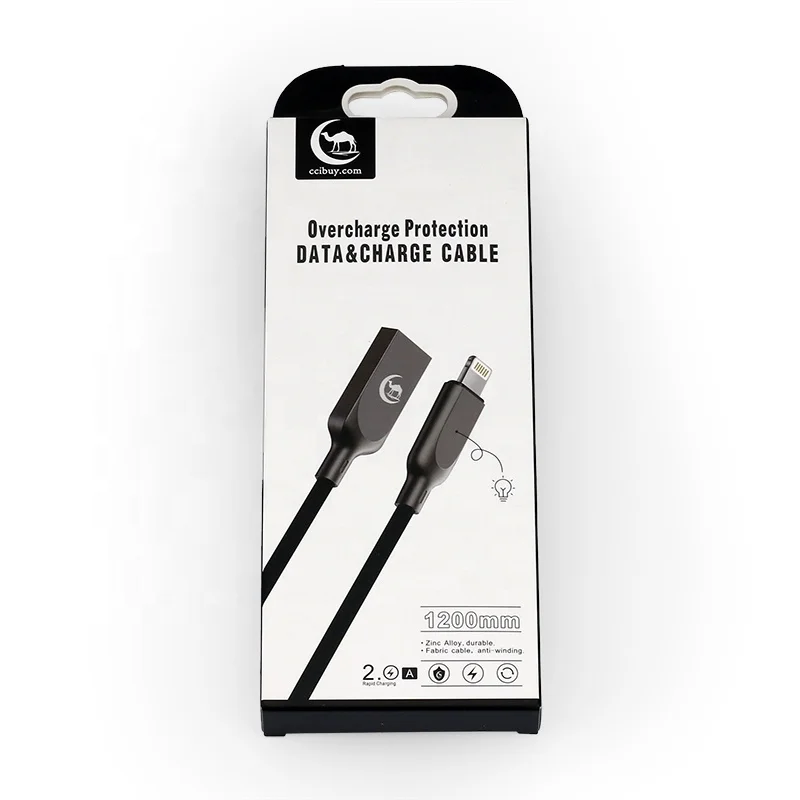Пользовательский художественный бумажный usb-кабель кабель для передачи данных упаковочная коробка с отверстием вешалки