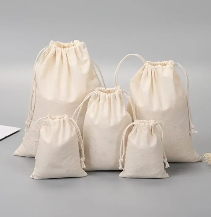 Factory Price Canvas Cotton Drawstring Shoe Bags Cloth Dust Bag Dustbag for shoes