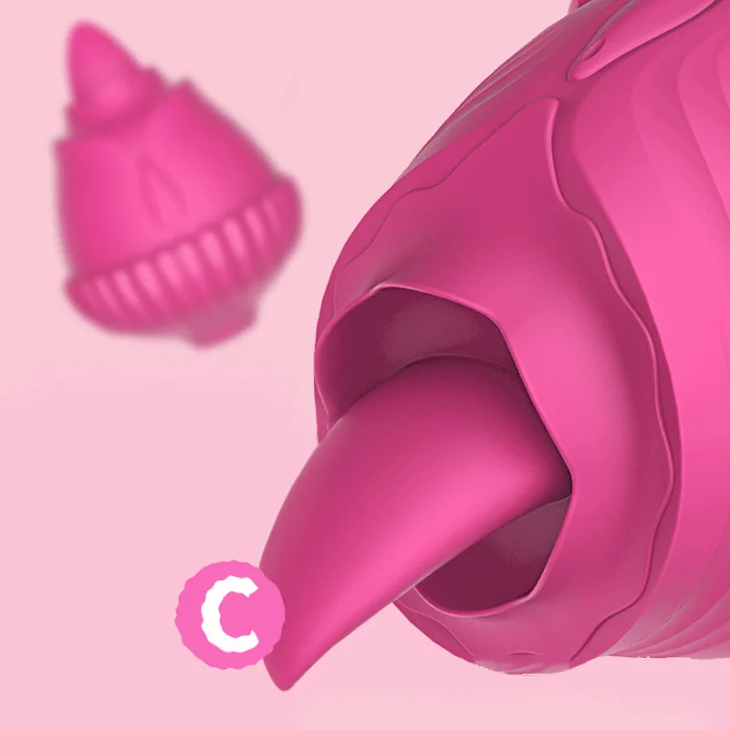 2022 High quality silicone rose vibrator clit licking sucker clitoral stimulator tongue vibrator for women