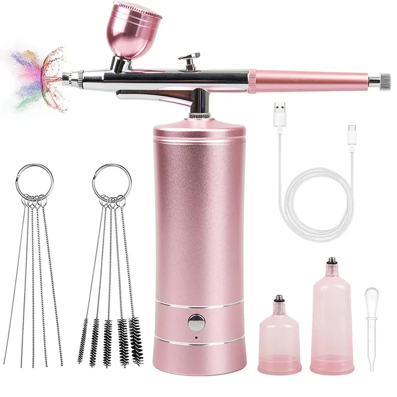 2024 Custom New Makeup Airbrush Machine Spray Gun Facial Airbrush Set Nail Airbrush For Make Up Nail Art Paint