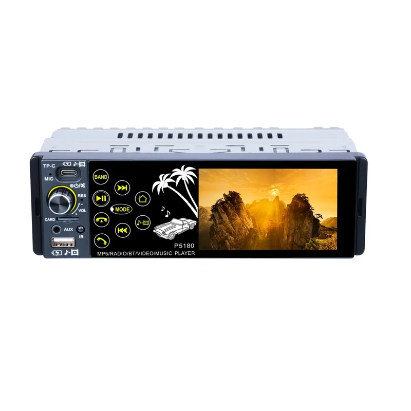 WIMAFUN GPS 1 DIN mp5 полный сенсорный экран 3,8 дюймов Аудио Видео плеер usb BT, дистанционное управление Стерео IPS экран автомобильное радио