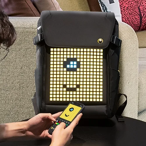 Divoom Backpack M with Customizable LED Screen by APP Control Waterproof for Biking Hiking Outside Activity Big Storage