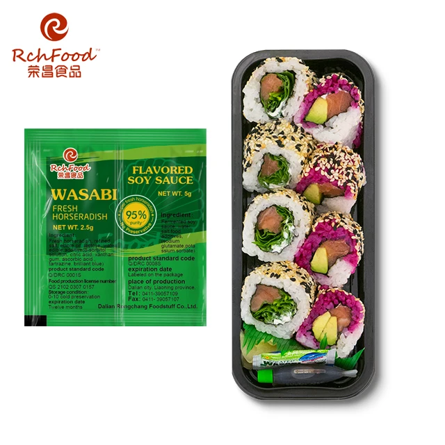 Пищевой рецепт для суши Bento Wasabi Sahcet с соевым соусом