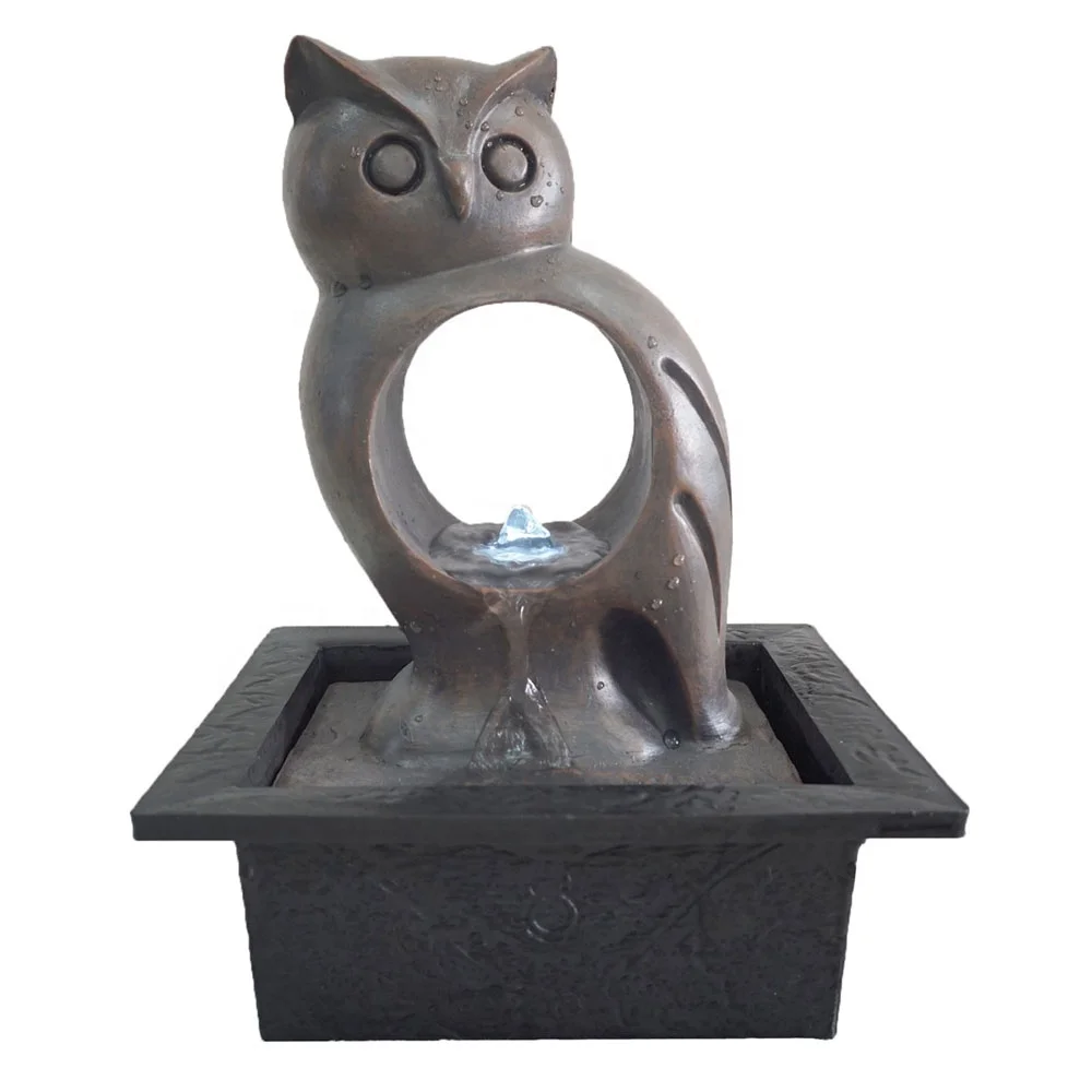 peacock animal statue waterfalls home decor tabletop indoor water fountain for sale