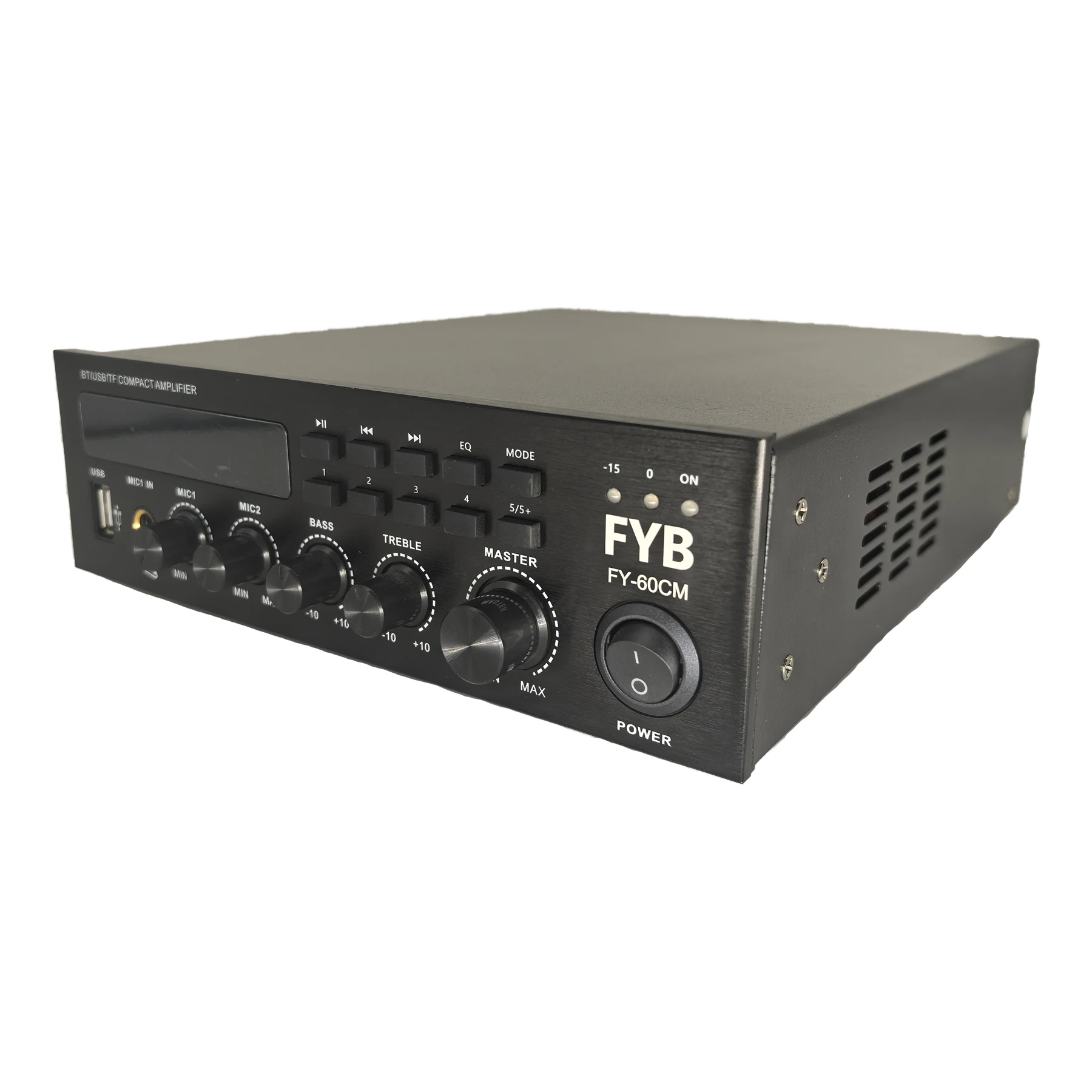 1.5U mini desktop amplifier class D digital mixer amplifier audio PA system bluetooth FM RS232 remote control