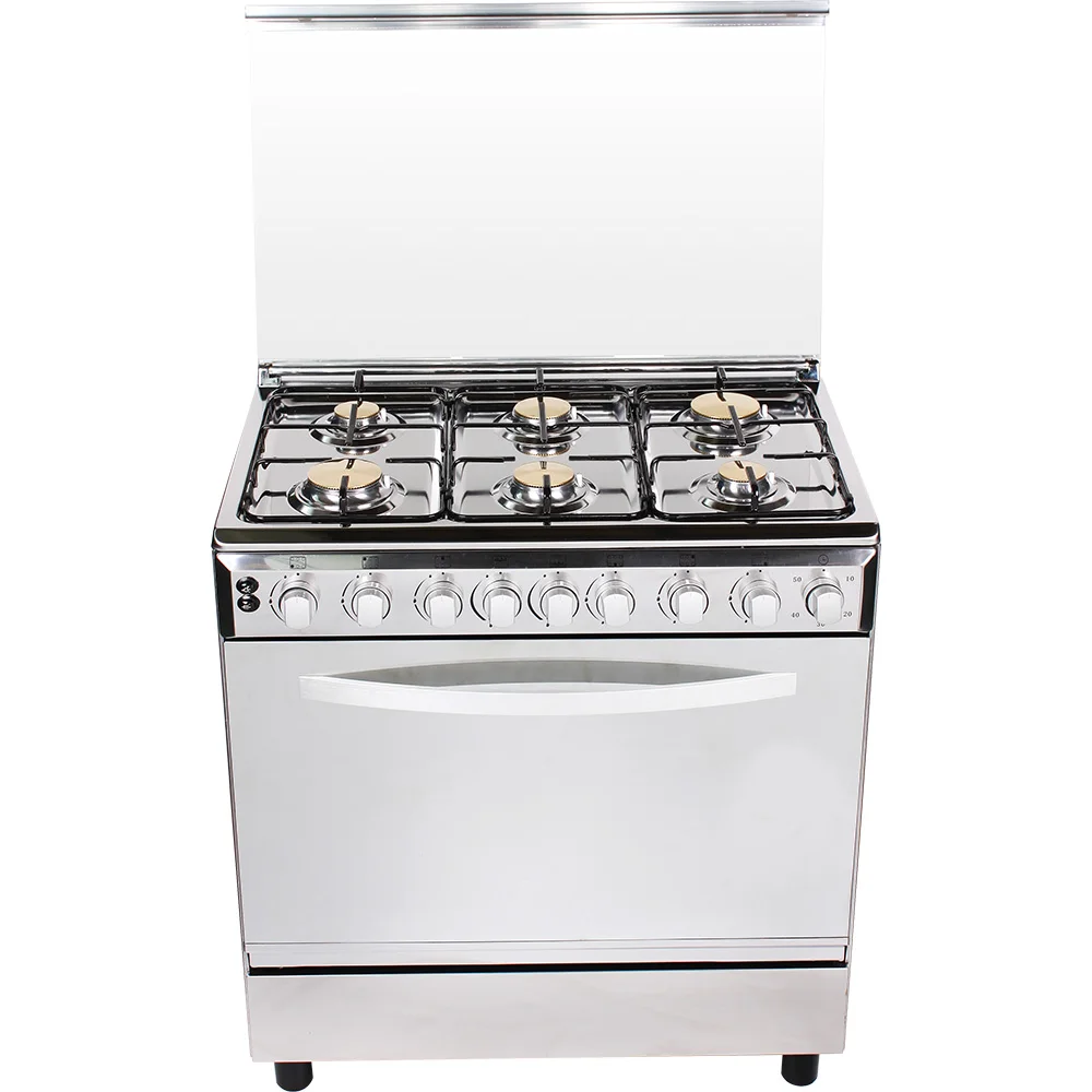 Газовая плита Xunda с духовкой, 6 горелок, газовые плиты из нержавеющей стали с духовкой и грилем