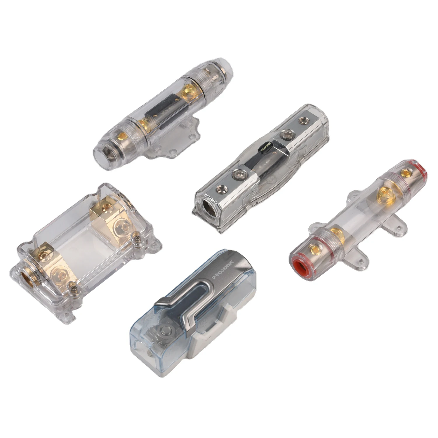 40A 50A 60A AGU ANL ANM Circuit Breaker Auto Automotive Glass Tube Fuse Holder Block 4 8 10 Gauge Wire AGU Fuse Holder