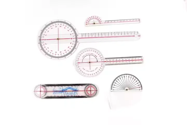 EU-JDC Body Building PVC Protractor Medical Goniometer Angle Ruler for Joint Bend Measure Fitness Equipment