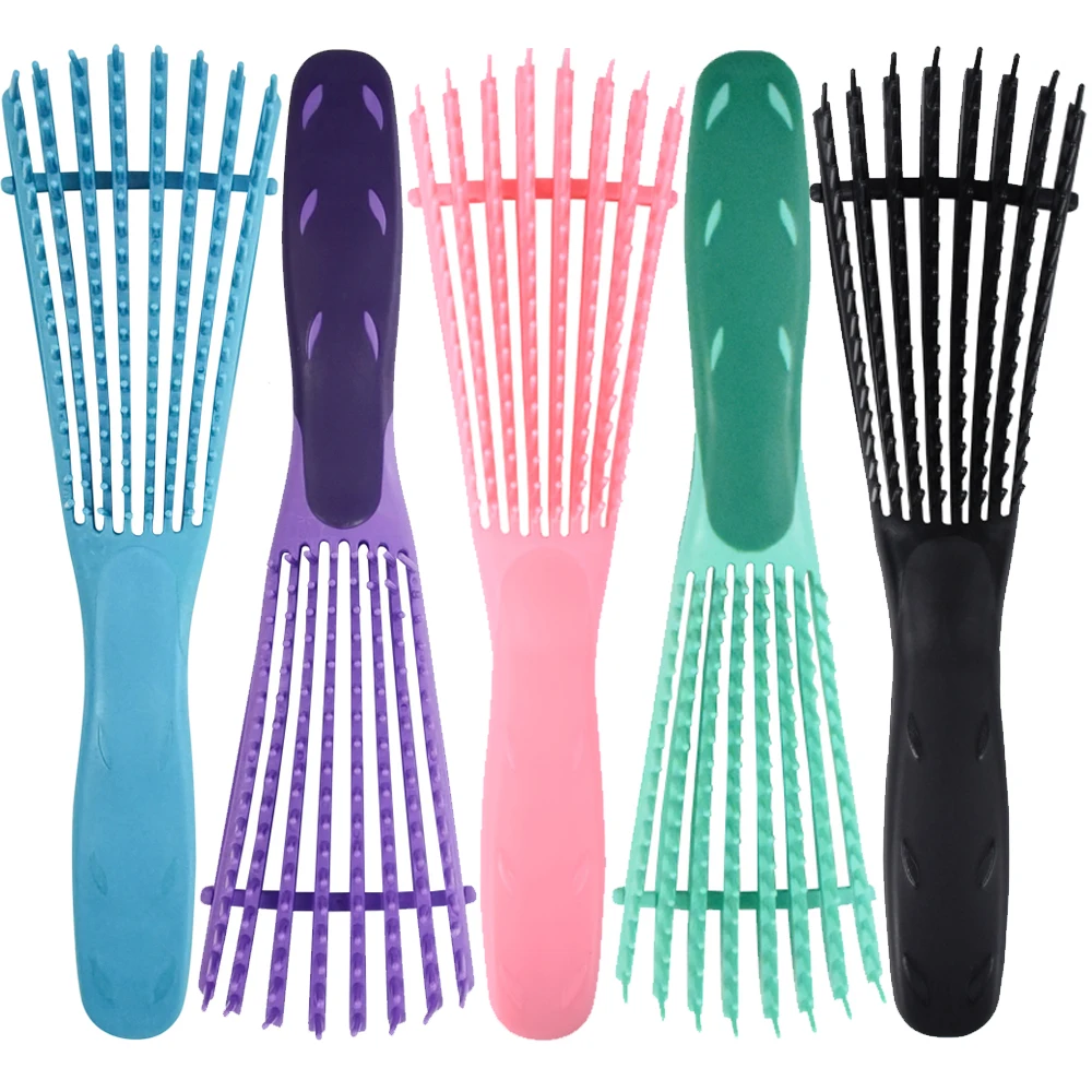 Оптовая продажа, прекрасная мягкая на ощупь Персонализированная щетка для распутывания волос, резиновая подушка, нейлоновая щетка для волос