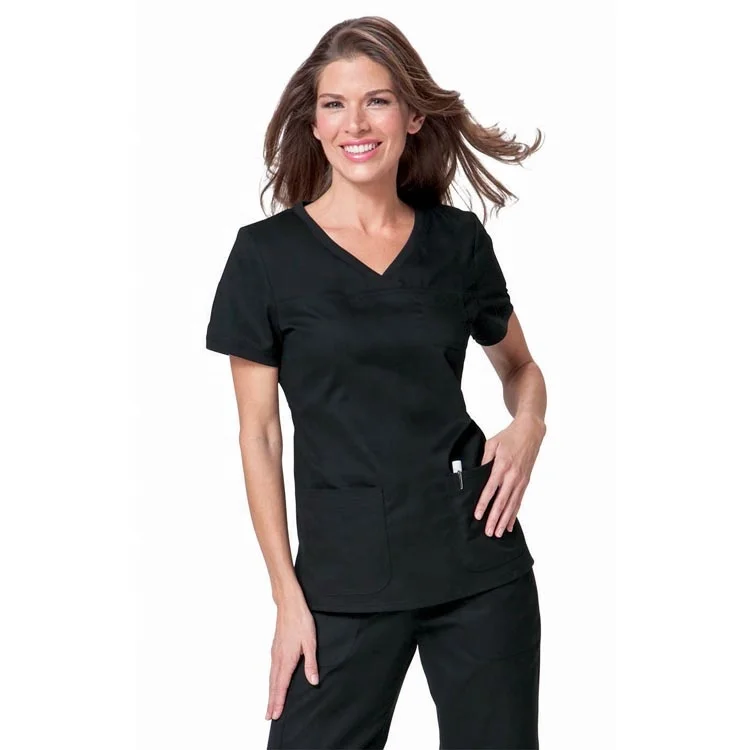 Women Wholesale Bulk Custom Hospital Tunic Hospital Suit Set Clothing Nurse Apparel Medical Uniform Wear Scrub Top