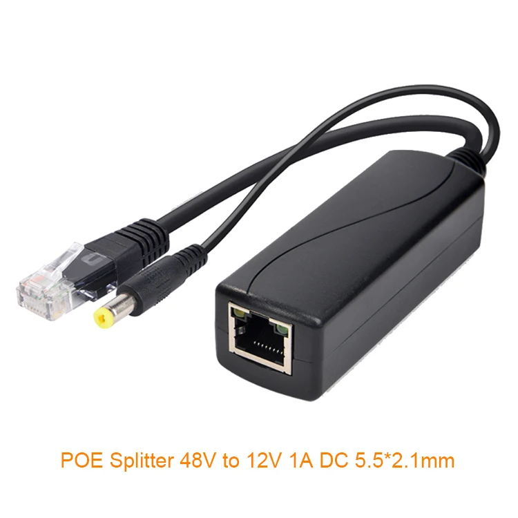 1500V High Voltage Isolation 48V to 12V 2A PoE Splitter For IP Camera