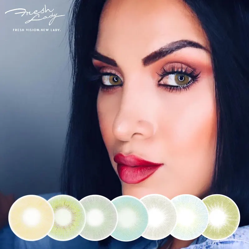 Freshlady true color contact lenses hazel brown tri toric colored lens