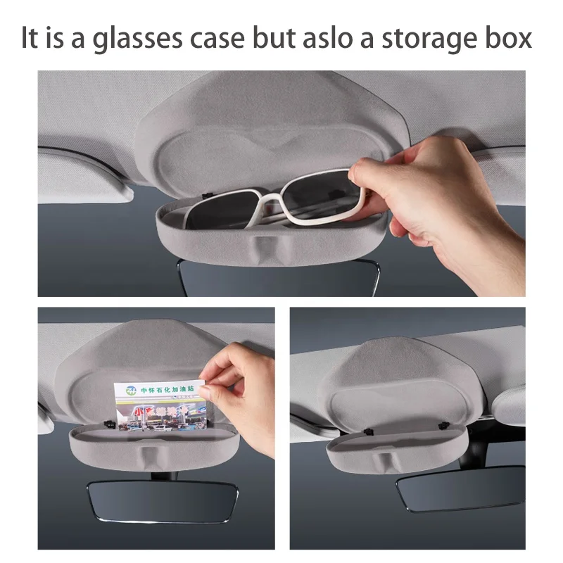 New Arrival Magnetic Car Glasses Holder Case Sunglasses Card Storage Box for Tesla Model 3 Y Auto Interior Accessories Wholesale