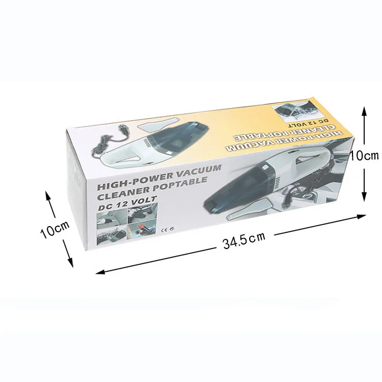 Портативный автомобильный мини-пылесос для сухой и влажной уборки, 12 В постоянного тока