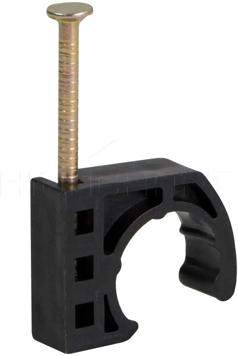 Half Clamp J-Hook with Nail For Pex Tubing Pipe Support Electrical Round  pvc  Cable Terminal Clips With Steel Nail