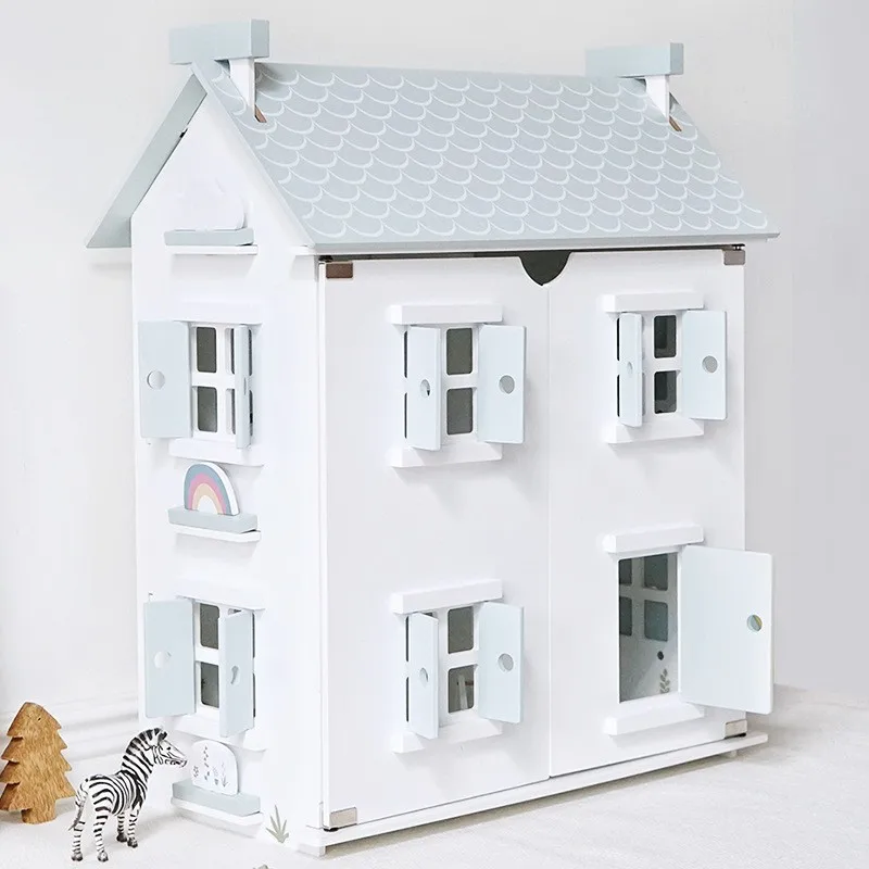 Children Toy Wooden DIY House Dream House Dollhouse