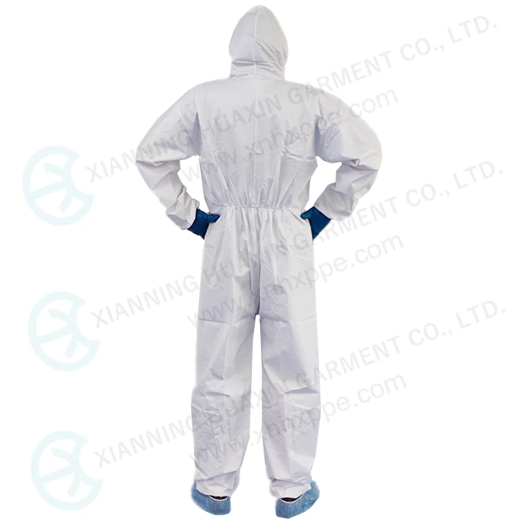 Disposable Safety Suit for Food Industry Type 5/6 Disposable Microporous Coverall