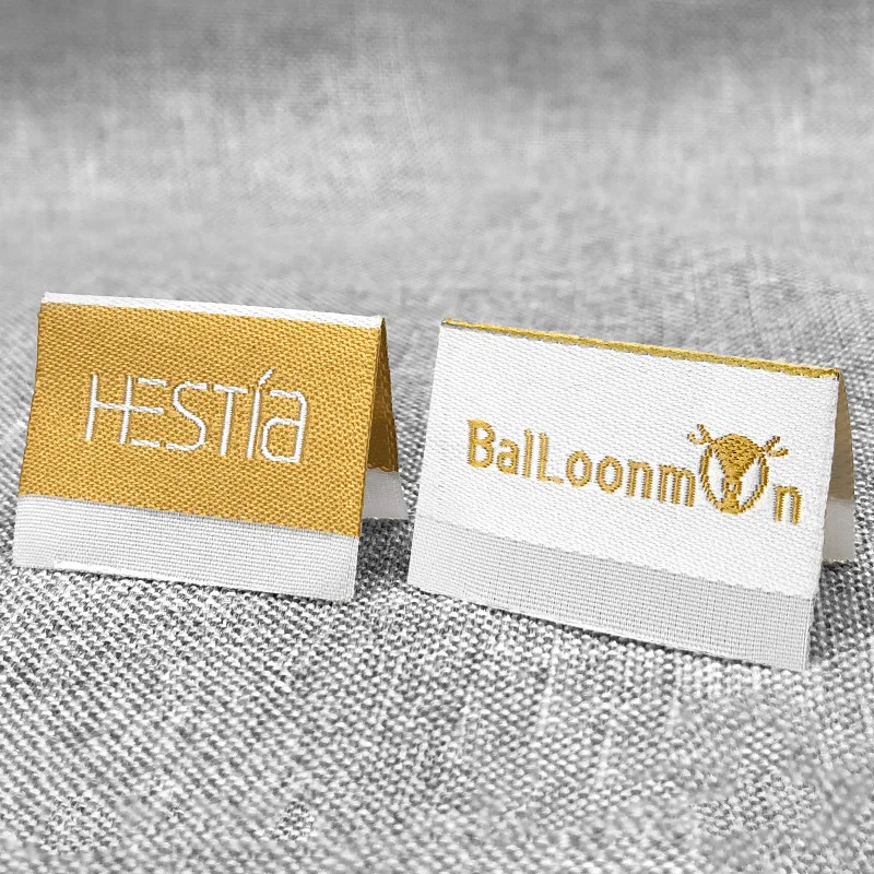 Custom Wholesale Cheap High Quality Woven Clothing Brand T Shirt Fabric Label Maker