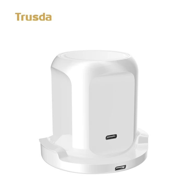 TRUSDA WP12 M Fi certified iphoe watch charger wireless power bank 3000mah build in 10w ouput charging