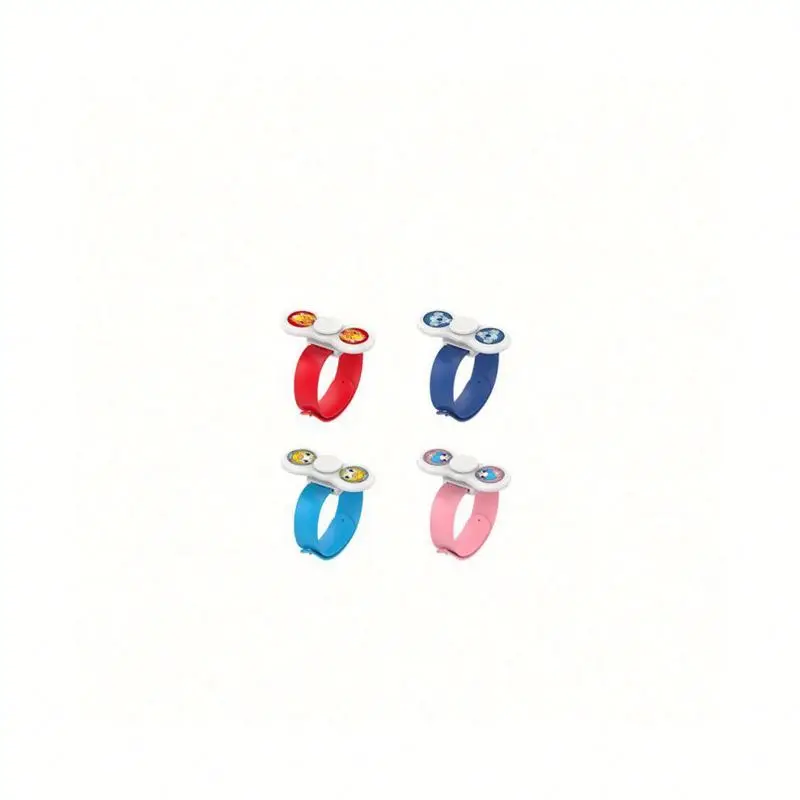 The cartoon design can be replaceable 2 in 1 ABS anti mosquito fidget spinner with bracelet